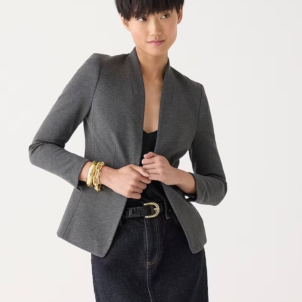 J. Crew 365 Going Out Blazer Stretch Twill Heathered Dove Gray Sz 2
